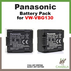 Panasonic VW-VBG130 Lithium Battery for HDC-HS700, TM700, HS300, TM300, HS250, SD20, HS20, HDC-SDT750 Camcorders